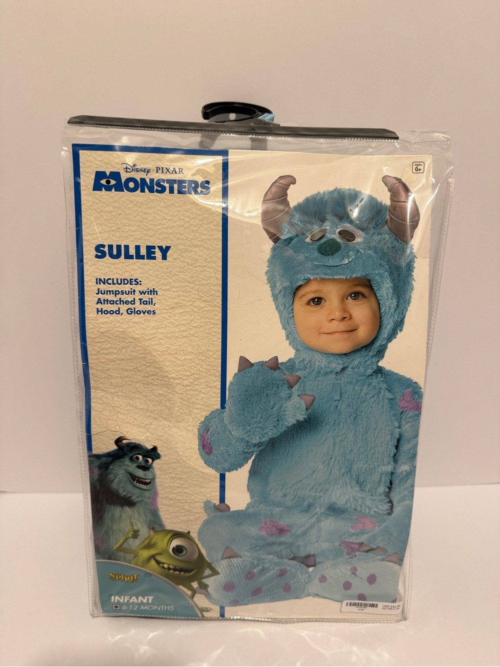 Disney Pixar Monsters Inc Sulley Infant Costume Spirit Halloween 6-12 Months